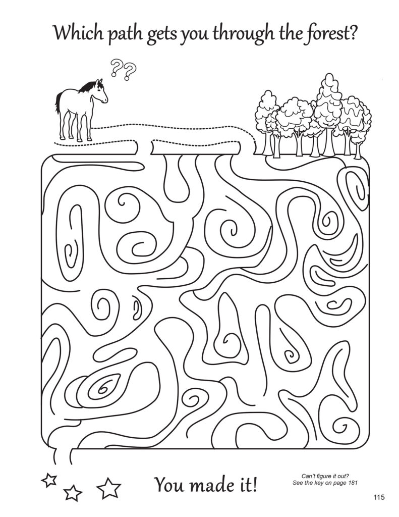 Horse & Farm activity book for ages 5 to 7 years.